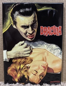 DRACULA Hammer Horror Nevera Imán Nuevo 3 1/2 x 2 1/2 Retro Christopher Lee - Imagen 1 de 1