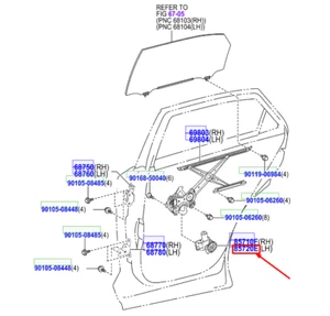 LEXUS NX MK1 Rear Left Door Window Control Motor 8572078020 NEW GENUINE - Picture 1 of 2