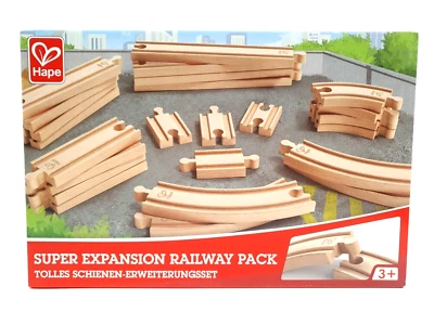 Super Expansion Eisenbahn Pack · Hape E3707 24-teilig · TOP Qualität Holz · NEU