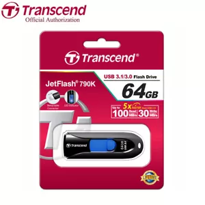 Transcend JF 790K 8GB-64GB UDisk USB 3.0 Flash Drive Storage Memory Stick a lot - Picture 1 of 6