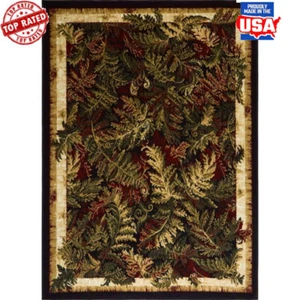 Traditional Floral Area Rug Stain Resistant Indoor Use Durable Easy Clean - Picture 1 of 8