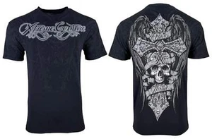 Xtreme Couture by Affliction Men's T-Shirt Wrecked Biker Cross Y2K S-5XL - Picture 1 of 7