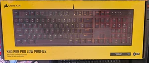 CORSAIR K60 RGB PRO niskoprofilowa przewodowa mechaniczna klawiatura do gier - czarna - Zdjęcie 1 z 2