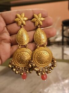 Antique Bollywood Fashion jewelry oxidized beautiful Jhumka Earring