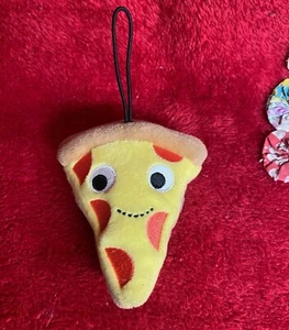 Pizza Slice Mini Plush Toy Funny Happy Smiling Face Soft Toy - Picture 1 of 3