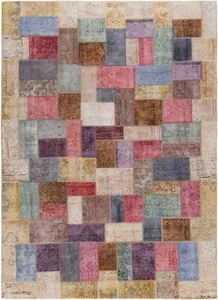 Patchwork Handgeknüpfter Perserteppich 317x226 cm-Orient,Carpet,Rug,Vintage,Neu - Picture 1 of 8