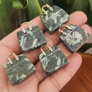 Bolsa de alabastro natural 5 piezas cristal cuarzo calavera tallada reiki gema curativa 1" - Imagen 1 de 11