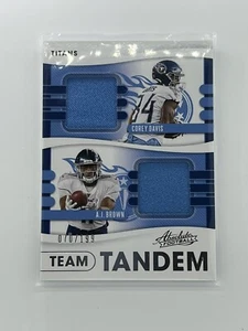 2020 Panini Absolute Team Tandem Materials /199 AJ Brown Corey Davis #26 Titans - Picture 1 of 1
