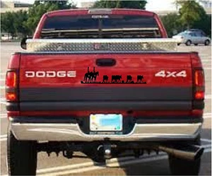 4x14.5 Horses & Cattle Tailgate Sticker Dodge Trucks Vinyl Decal Stickers - Picture 1 of 1