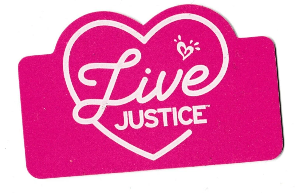 Justice no value collectible gift card mint #02 Live Red - Image 1 of 1