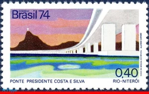 1337 BRAZIL 1974 INAUGURATION OF RIO NITEROI BRIDGE, ARCHITECTURE, MI# 1425, MNH - Picture 1 of 2