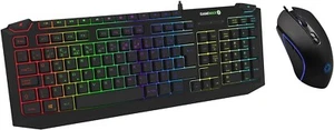 GameMax Pulse RGB Gaming Keyboard & Mouse 7 Colour LED Backlight Windows Mac USB - Picture 1 of 18