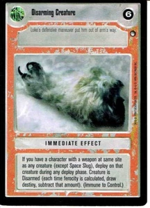 STAR WARS CCG HOTH BLACK BORDER LIGHT SIDE RARE DISARMING CREATURE ex - Picture 1 of 1
