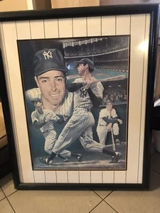 JOE DIMAGGIO NY YANKEES Autographed lithograph COA Angelo Marino. 20”x24” - Picture 1 of 3