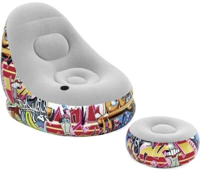 Sillón inflable Bestway Graffity Beanbag silla silla de aire salón silla de TV Foto 1 de 3
