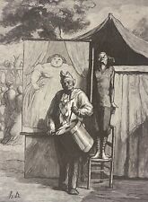 Honoré Daumier Akrobaten Xylographie Dvd-Brenner Weizenfarben Um 1870