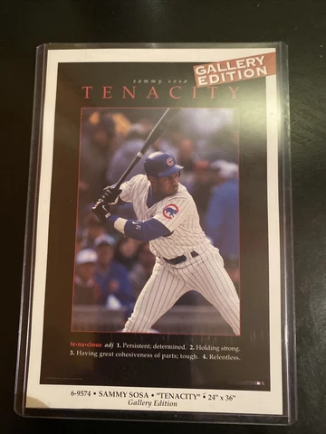 Sammy Sosa Chicago Cubs Costacos Mini promo Poster MINT Tenacity Cover