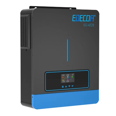 EDECOA 4200W Onduleur Hybride 24V 220V MPPT 120A PV60-500V Travail Sans Batterie