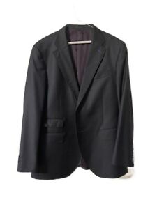LUIGI BIANCHI MANTOVA Mens 56 R US 46 Sartoria Wool Blazer In Black LBM $1250