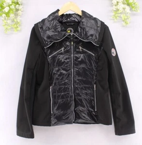 Halifax Traders Women's Puffer Jacket With Studded Details Down Filling Black Sz - Picture 1 of 10