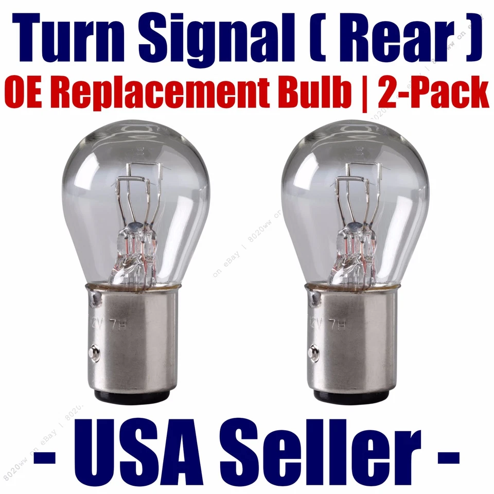 Paquete de 2 bombillas intermitentes/intermitentes traseras para vehículos Chevrolet enumerados - 198 Foto 1 de 1