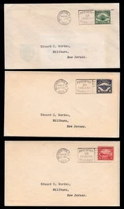 MOMEN US STAMPS #C4-C6 AIRMAIL FDC's VF LOT #93070** - Picture 1 of 5