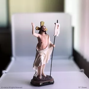 Estatua de resina de Jesús resucitado - Estatuilla católica multicolor de 12 pulgadas por moicla - Imagen 1 de 5