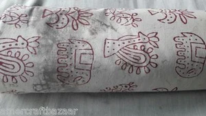 5 Yard Hand Block Handarbeit Baumwolle Fab Bio Gemüse Farbe Lose Nähen Stoff - Bild 1 von 2
