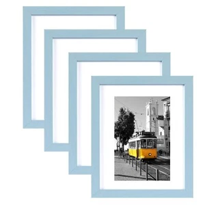 4 Picture Frame ,Definition Real Glass, Display 5x7 with Mat or 8x10 Without Mat - Picture 1 of 12