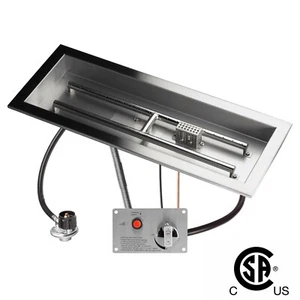 24" x 8" CSA Certified Fire Pit Burner Kit, Stainless Steel, Propane - Picture 1 of 9