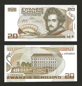 AUSTRIA 20 Schilling 1986, P-148 Oesterreichische Nationalbank, Pre-Euro, UNC - Picture 1 of 1