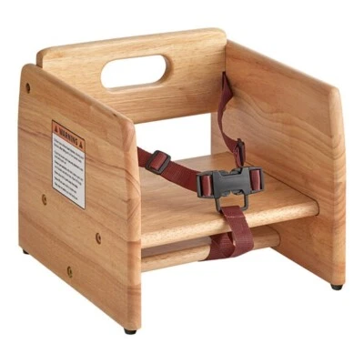 Restaurant Children Booster Seat in Natural Wood Finish - For Commercial Use — 第 1/4 张图片