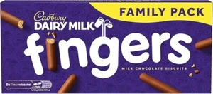 Cadbury Dairy Milk Fingers Milk Chocolate Covered Crunchy Biscuits 189g - Picture 1 of 5