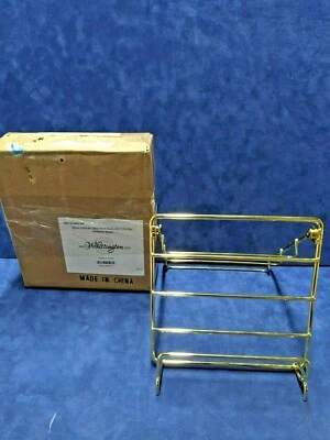 Estante para libros de hardware exclusivo para estante de baño de acero latón pulido MB7679BK-PB Foto 1 de 4