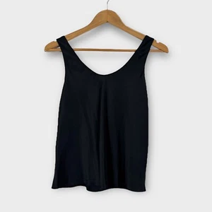 Camicia donna Victoria’s Secret taglia XS tinta unita nera raso cravatta schiena nuova - Foto 1 di 8