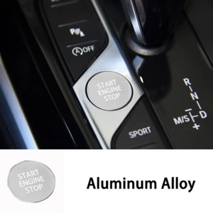 Silver Aluminum Alloy Car Engine Start Stop Button Cover Trim For BMW 3 G20 19+ - Picture 1 of 5