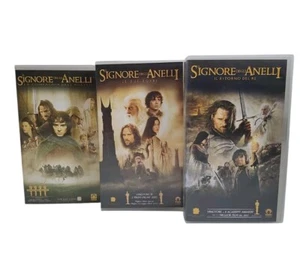 Lord of the Rings Trilogy 3 VHS Fellowship Two Towers ROTK VHS Lotr Set French - Picture 1 of 17