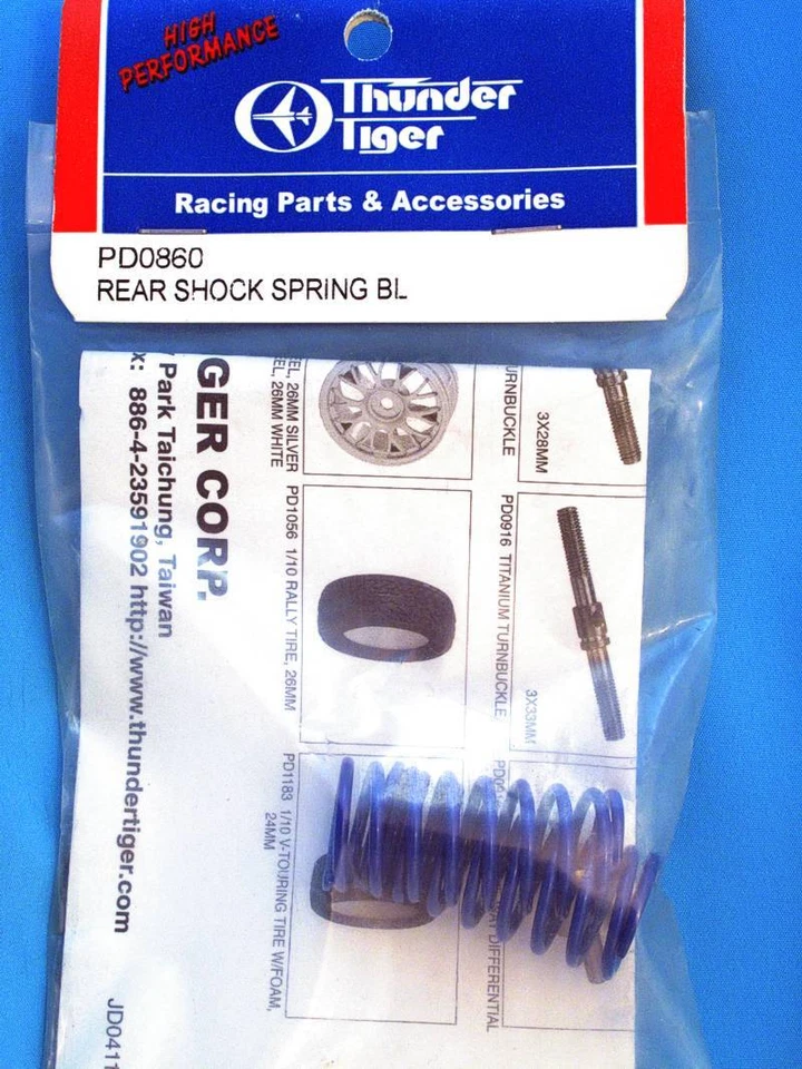 Thunder Tiger PD0860 Feder Harten 1,6 MM Blau TS4 (2) Rear Shock Spring Modell - Bild 1 von 1