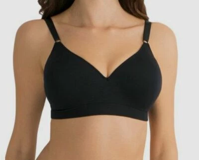 Sujetador para mujer Fruit Of The Loom negro sin costuras sin aros talla 34B/36A $55 Foto 1 de 2