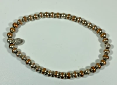 Pulsera de cuentas elásticas de bronce Dyadema vintage hecha en Italia firmada clásica usada en excelente estado Foto 1 de 4