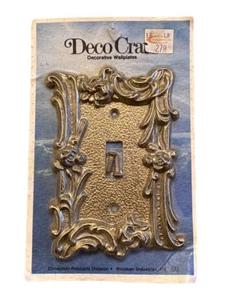 Vintage Light Switch Cover Metal Swirl Very Heavy Painted NOS BEAUTIFUL! 1960’s! - Picture 1 of 6