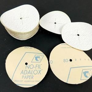 Norton Sanding Discs Lot of 50 pcs 4" slotted x 1/4" 80-grit No-Fil Alum Oxide - Picture 1 of 6