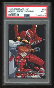 Evangelion Carddass 1 05 Asuka Langley Sohryu 1st #5 japonés PSA 9 79658085 - Imagen 1 de 2