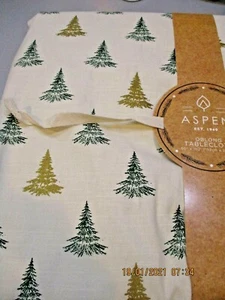Aspen Gold und Grün Kiefer Bäume Tischdecke 60”X 102” Neu MIT ETIKETT - Bild 1 von 3