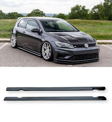 FLS SIDE SKIRT EXTENSION BLADE GLOSS BLACK FOR VW GOLF MK7/7.5 R/GTI/R-LINE 2013-20