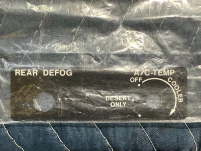 OEM Bricklin Rear Defog and HVAC switch panel - Image 1 of 2