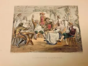 PRINT GUINGUETTE ALLEMANDE PARIS COLORED - Bild 1 von 5