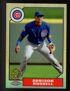 2017 Topps Chrome REFRACTOR 1987 Design #87T17 Addison Russell CHICAGO CUBS