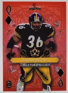 Jerome Bettis 2/2 2024 Wild Card 5 Card Draw Red Kaleidoscope Steelers HOF SSP - Picture 1 of 2
