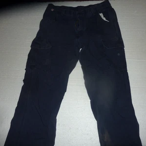 Pantalones Carhartt Para Hombre 38x32 FR Cat 2 Azul Lona Sueltos Carpintero C-24 - Imagen 1 de 5